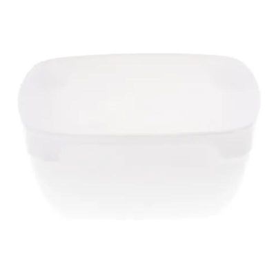 Rubikap Tek Kullanımlık Kristal Kare Kase, 300 ml, Beyaz - 1