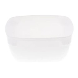 Rubikap Tek Kullanımlık Kristal Kare Kase, 300 ml, Beyaz - Rubikap