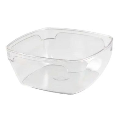 Rubikap Tek Kullanımlık Kristal Kare Kase, 300 ml, Şeffaf - 1