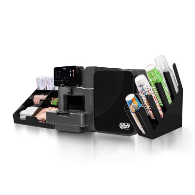 Saeco Area OTC Nespresso Compatible Capsule Coffee Machine + Coffee Tech Milk Cooler + Cup Holder Stand + Napkin and Stirrer Stand - Saeco