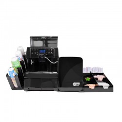 Saeco Aulika Evo Top HSC Кофемашина + охладитель молока Coffee Tech + подставка для чашек + подставка для салфеток и размешивателей Coffee Tech, оргстекло - 1