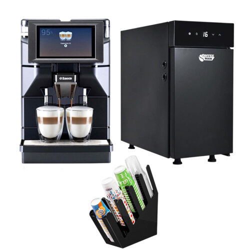 Saeco Magic M1 Kahve Makinesi + BC9CN Süt Soğutucu + Bardaklık Standı - 1