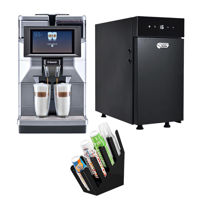 Saeco Magic M2 Kahve Makinesi + BC9CN Süt Soğutucu + Bardaklık Standı - Saeco