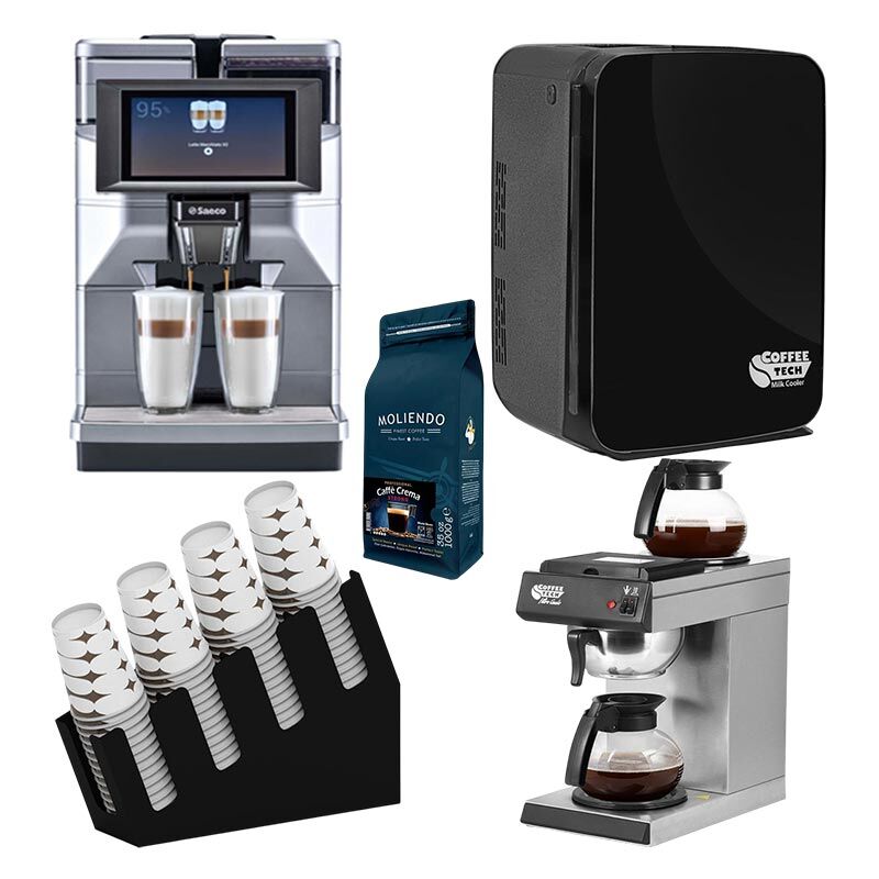 Saeco Magic M2 Plus Fully Automatic Coffee Machine, 4 Piece Office Set, Coffee Bean Gift - Saeco
