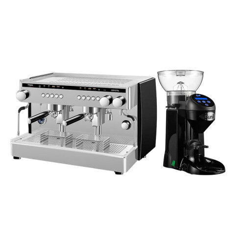 Saeco Perfetta Espresso Kahve Makinesi, Tall Cup, 2 Gruplu, Siyah + Cunill Tranquilo Tron Kahve Değirmeni - 1