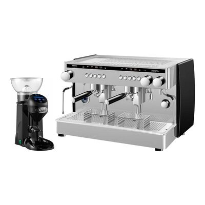 Saeco Perfetta Tall Cup Espresso Coffee Machine, 2 группы, черный + кофемолка Cunill Tranqilo - Saeco