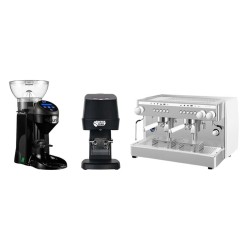 Saeco Perfetta Tall Cup Espresso Kahve Makinesi, 2 Gruplu, Beyaz + Cunill Tranquilo Tron Kahve Değirmeni + Coffee Tech Otomatik Kahve Tamperi - Thumbnail