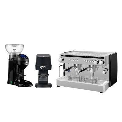 Saeco Perfetta Tall Cup Espresso Kahve Makinesi, 2 Gruplu, Siyah + Cunill Tranquilo Tron Kahve Değirmeni + Coffee Tech Otomatik Kahve Tamperi - 1
