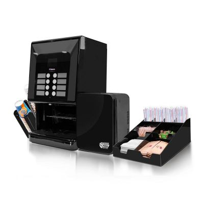 Saeco Phedra Evo 9 gr RI Cappuccino Kahve Makinesi + Coffee Tech Süt Soğutucu + Bardaklık Standı + Peçete ve Karıştırıcı Standı - Saeco