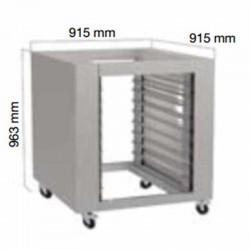 Salva KXS-20 Oven Bottom Stand, 20 Tray Capacity - Salva