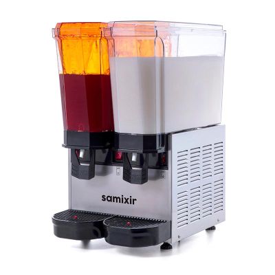 Samixir 40.SMI Classical Twin Spray And Mixer Models Cold Beverage Dispenser, 20+20 L, Inox - 1