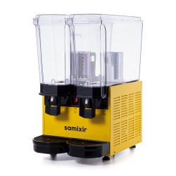 Samixir 40.SMI Classical Twin Spray And Mixer Models Cold Beverage Dispenser, 20+20 L, Yellow - Thumbnail