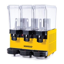 Samixir 60.MMMY Triple Classical Mixer Cold Beverage Dispenser, 20+20+20 L, Yellow - Thumbnail