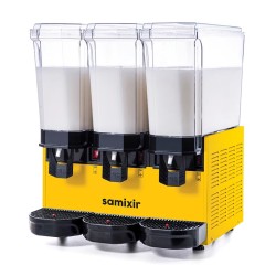 Samixir 60.MMMY Triple Classical Mixer Cold Beverage Dispenser, 20+20+20 L, Yellow - Thumbnail