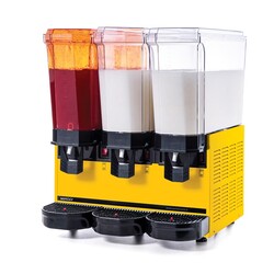 Samixir 60.SMMB Triple Classical Spray Mixer Cold Beverage Dispenser 20+20+20 L, Yellow 