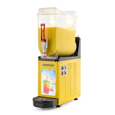 Samixir SLUSH12 Allure Ice Slush Granita Milkshake ve Soğuk Meyve Suyu Dispenseri, 12 L, Sarı - Samixir