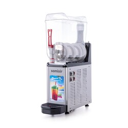 Samixir SLUSH12 Allure Twin Ice Slush Granita Milkshake ve Soğuk Meyve Suyu Dispenseri, 12 L, Inox - Thumbnail