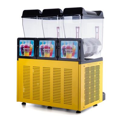 Samixir SLUSH36.Y Ice Slush Triple Milkshake Meyve Suyu Dispenseri, 12+12+12 L, Sarı - 3