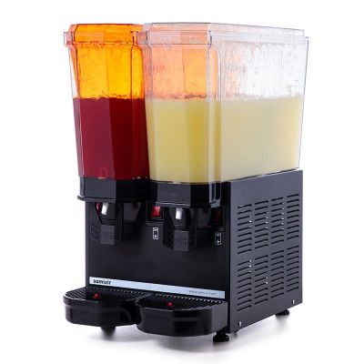 Samixir 40.SSB Klasik Twin Soğuk İçecek Dispenseri, 20+20 L, Fıskiyeli, Siyah - 1