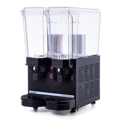 Samixir 40.SSB Klasik Twin Soğuk İçecek Dispenseri, 20+20 L, Fıskiyeli, Siyah - 2