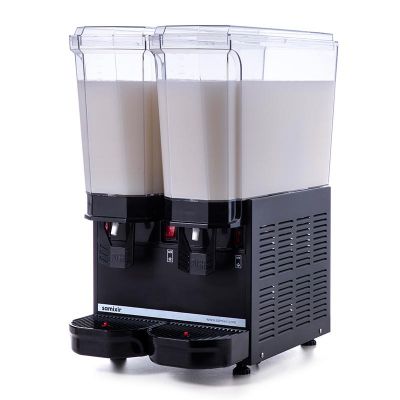 Samixir 40.MMB Klasik Twin Soğuk İçecek Dispenseri, 20+20 L, Karıştırıcılı, Siyah - 1