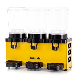 Samixir M10 Panoramic Mixer Cold Beverage Dispenser 10 +10 +10 L, Yellow - Thumbnail
