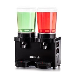 Samixir M10 Panoramic Mixer Cold Beverage Dispenser, 10L+10L, Black - Thumbnail