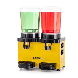 Samixir M10 Panoramic Mixer Cold Beverage Dispenser, 10L+10L, Yellow - Thumbnail