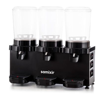 Samixir MMM30 Panaromik Triple Soğuk İçecek Dispenseri, 10 L+10 L+10 L, Siyah - Samixir