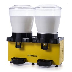 Samixir MM44 Panoramic Twin Cold Beverage Dispenser 22+22 L, Analog, Yellow - Thumbnail