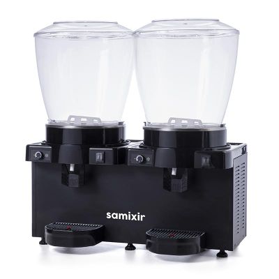 Samixir MM44 Panoramic Twin Cold Beverage Dispenser 22+22 L, Analog, Black - 3