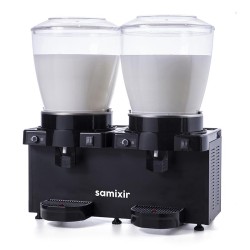 Samixir MM44 Panoramic Twin Cold Beverage Dispenser 22+22 L, Analog, Black - Thumbnail