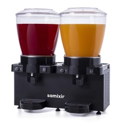 Samixir MM44 Panoramic Twin Cold Beverage Dispenser 22+22 L, Analog, Black - Thumbnail