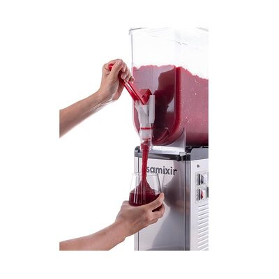 Samixir SLUSH12 Mono Ice Slush Granita Milkshake ve Soğuk Meyve Suyu Dispenseri, 12 L, Inox - 4