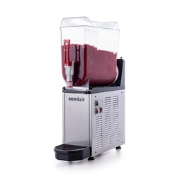 Samixir SLUSH12 Mono Ice Slush Granita Milkshake ve Soğuk Meyve Suyu Dispenseri, 12 L, Inox - Samixir