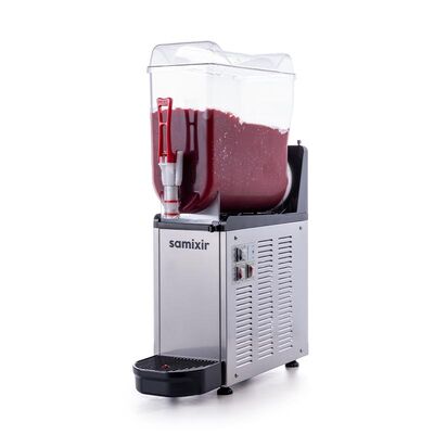 Samixir SLUSH12 Mono Ice Slush Granita Milkshake ve Soğuk Meyve Suyu Dispenseri, 12 L, Inox - Samixir