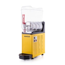 Samixir SLUSH12.Y Mono Ice Slush Granita Fruit Juice Dispenser, 12 L, Yellow - Thumbnail
