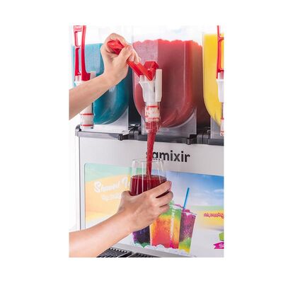 Samixir SLUSH36.IA Allure Triple Ice Slush Granita Fruit Juice Dispenser 12+12+12 L Inox - 4