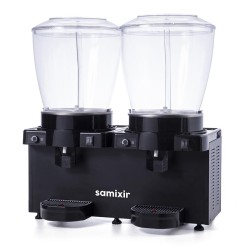 Samixir SS44 Panoramic Twin Cold Beverage Dispenser 22 L+22 L, Analog, Black - Thumbnail