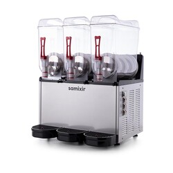 Samixir SLUSH36 Triple Ice Slush Granita Milkshake ve Soğuk Meyve Suyu Dispenseri, 12+12+12 L, Inox - Thumbnail