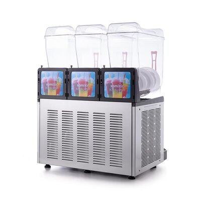 Samixir SLUSH36 Triple Ice Slush Granita Milkshake ve Soğuk Meyve Suyu Dispenseri, 12+12+12 L, Inox - Samixir