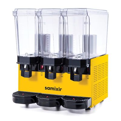 Samixir 60.SSSY Triple Klasik Fıskiyeli Soğuk İçecek Dispenseri, 20+20+20 L, Sarı - 2