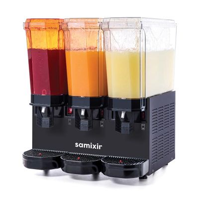 Samixir 60.SSSB Triple Klasik Fıskiyeli Soğuk İçecek Dispenseri, 20+20+20 L, Siyah - 1