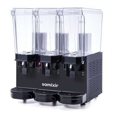 Samixir 60.SSSB Triple Klasik Fıskiyeli Soğuk İçecek Dispenseri, 20+20+20 L, Siyah - Samixir