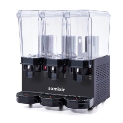 Samixir 60.SSMB Triple Klasik Fıskiyeli ve Fıskiyeli Karıştırıcılı Soğuk İçecek Dispenseri, 20+20+20 L, Siyah - Thumbnail