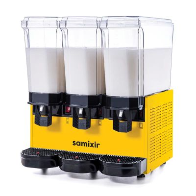 Samixir 60.MMMY Triple Klasik Karıştırıcılı Soğuk İçecek Dispenseri, 20+20+20 L, Sarı - 1