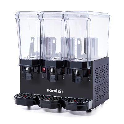 Samixir 60.MMMB Triple Klasik Karıştırıcılı Soğuk İçecek Dispenseri, 20+20+20 L, Siyah - 2