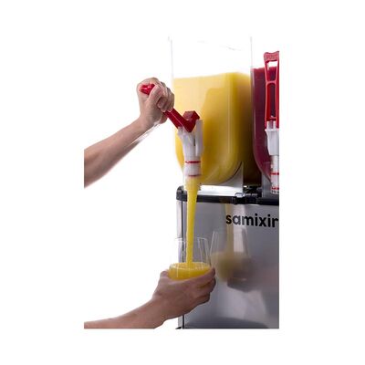 Samixir SLUSH24.I Twin Ice Slush Granita Milkshake ve Soğuk Meyve Suyu Dispenseri, 12+12 L, Inox - 4