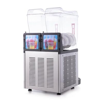 Samixir SLUSH24.I Twin Ice Slush Granita Milkshake ve Soğuk Meyve Suyu Dispenseri, 12+12 L, Inox - Samixir
