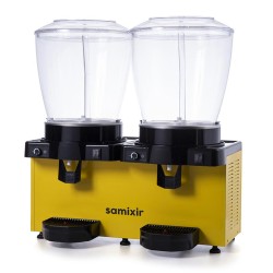 Samixir SS44 Panaromik Analog Twin Soğuk İçecek Dispenseri, 22+22 L, Fıskiyeli, Sarı - Thumbnail